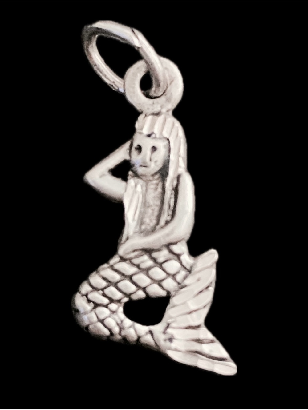 Vintage Silver Mermaid Bracelet Charm